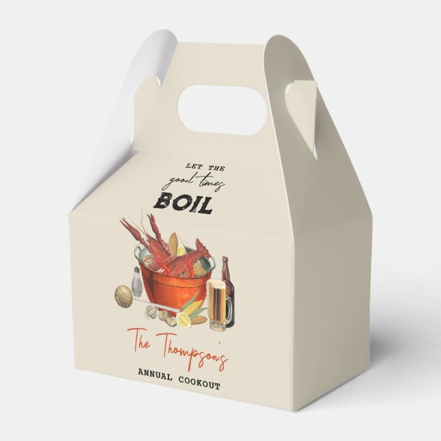 Seafood Summer Annual Crawfish Boil Party Favour Box (Front Side)