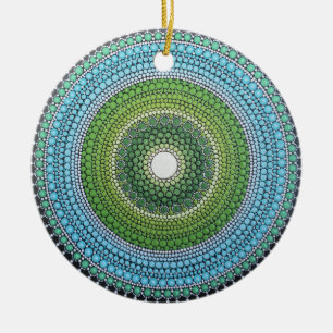 Seaglass Mandala Ceramic Tree Decoration