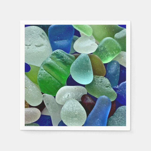 Seaglass paper napkins (Front)