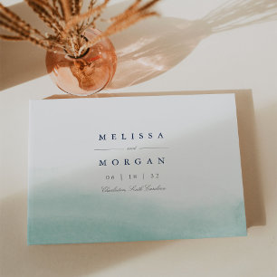 Seaglass Tides Coastal Watercolor Wedding Guest Book