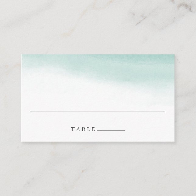 Seaglass Tides Wedding Escort Place Cards (Front)