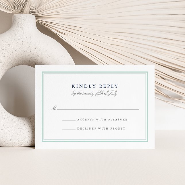 Seaglass Tides Wedding RSVP Card (Creator Uploaded)