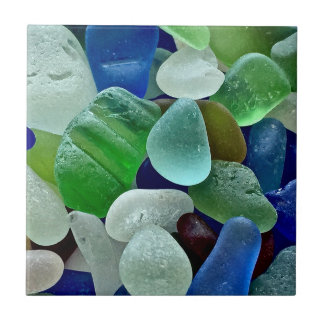 Seaglass tile  - ceramic photo tile or trivet