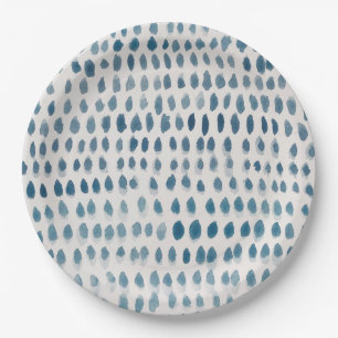 Seaglass  Watercolor Pattern Paper Plate