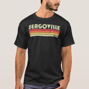 Seagoville Tx Texas Funny City Home Roots Retro 7 T-Shirt