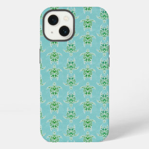 Seagreen Tribal Green Sea Turtles iPhone 13 Case