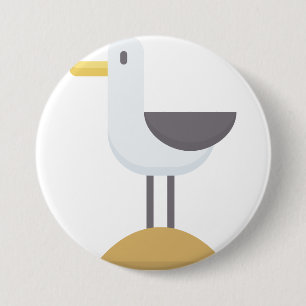 seagull 7.5 cm round badge