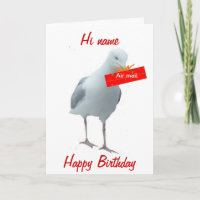Seagull Air Mail Birthday add name front