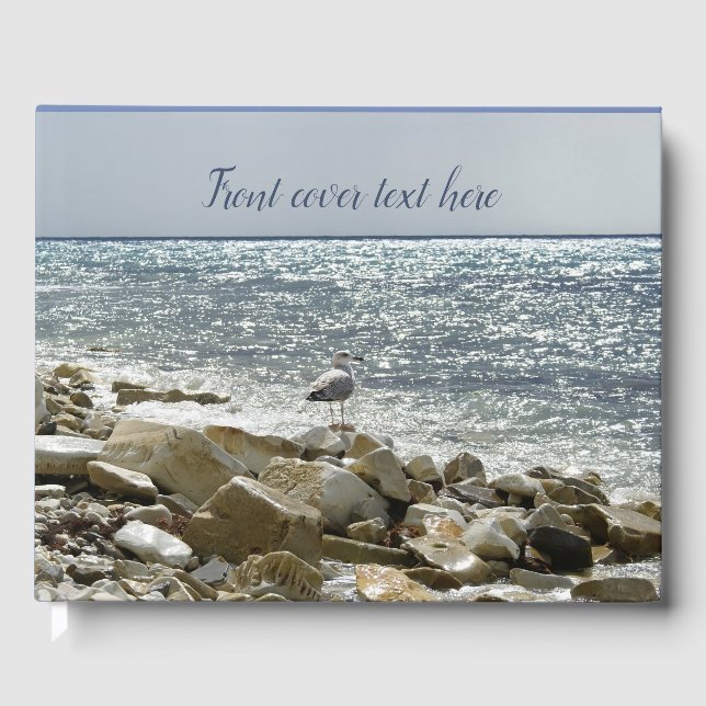 Seagull and sea guest book (Front)