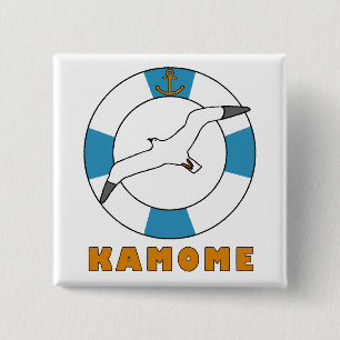 Seagull and Swim Ring 15 Cm Square Badge