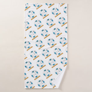 Seagull and Swim Ring Light Blue Bath Towel Set