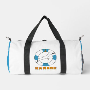 Seagull and Swim Ring Light Blue Duffle Bag