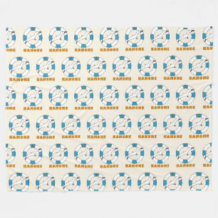 Seagull and Swim Ring Light Blue Fleece Blanket