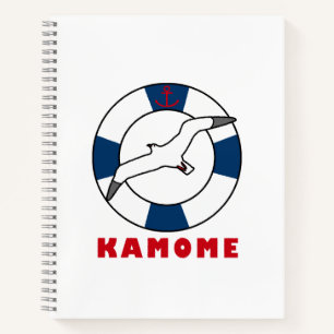 Seagull and Swim Ring Navy Blue Notebook