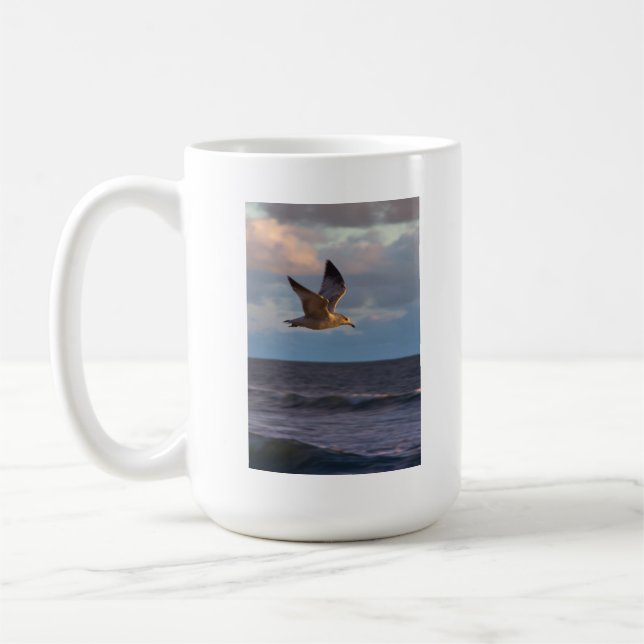 Seagull at Sunset Coffee Mug (Left)