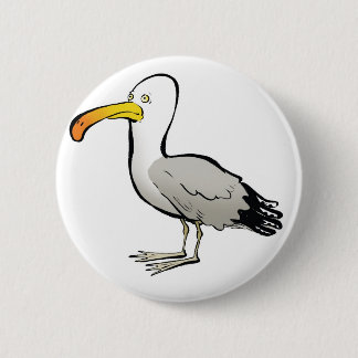 Seagull au naturel 6 cm round badge