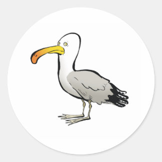 Seagull au naturel classic round sticker