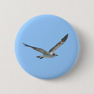 Seagull Bird 6 Cm Round Badge