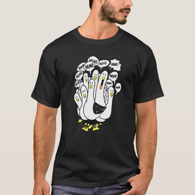Seagull Bird Beach Chicken T-Shirt (Front)