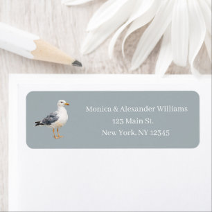 Seagull Bird Ocean Coast Beach Return Address