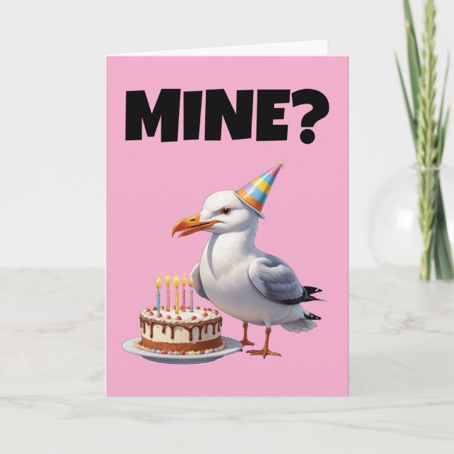 Seagull Birthday Bash – Cake, Chaos & Fun! Invitation (Front)