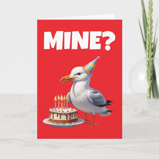Seagull Birthday Bash – Cake, Chaos & Fun! Invitation (Front)