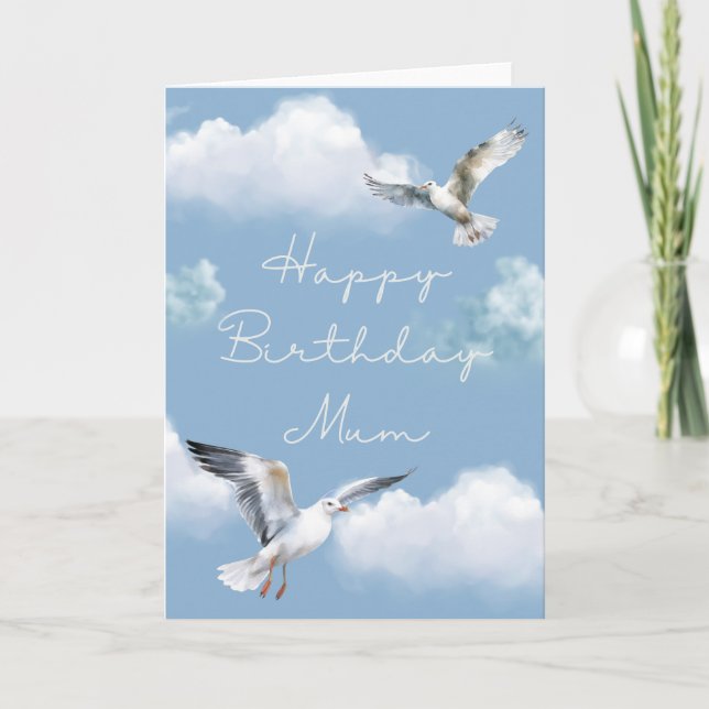 Seagull Birthday Card for Mom  (Front)