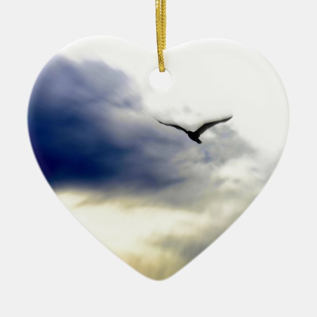 Seagull Ceramic Tree Decoration (Front)