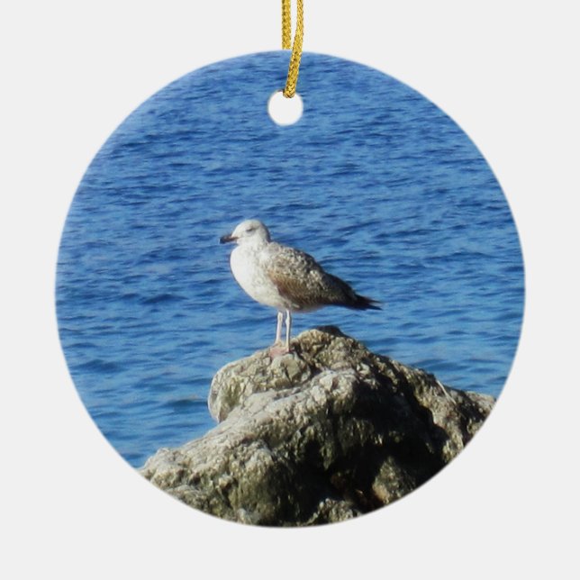 Seagull Ceramic Tree Decoration (Front)