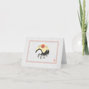Seagull Circle Horizontal Blank Card