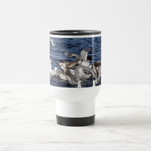 Seagull eeding Frenzy Travel Mug
