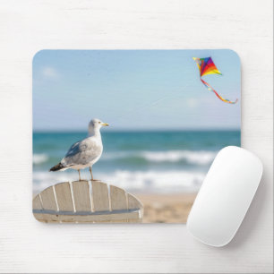 Seagull Flying a Kite Mouse Pad
