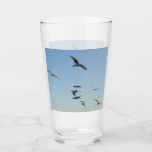 Seagull Flying  Glass