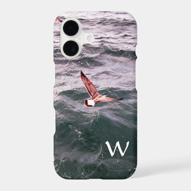 SEAGULL FLYING OVER THE WAVES MONOGRAM (Back)