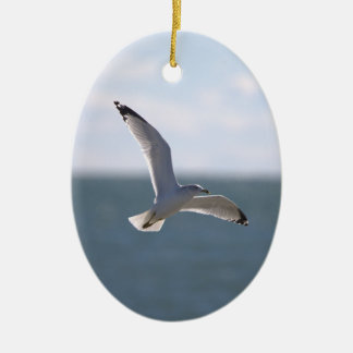 Seagull Flying Photo Ornament