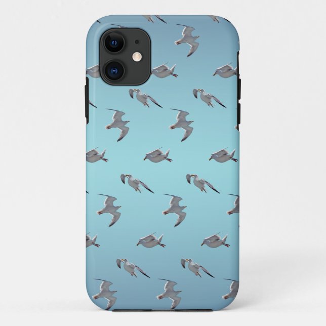 Seagull Frenzy iPhone 5 Case (Sky Blue Mix) (Back)