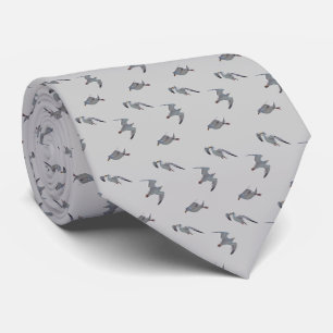 Seagull Frenzy Tie (Light Grey)
