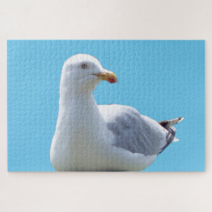 Seagull Laying Down Jigsaw Puzzle