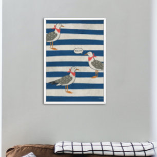 Seagull Minimalist Flat  Poster