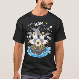 Seagull Mum Beach Ocean Bird Lover Mother's T-Shirt
