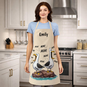 Seagull Mum Funny Personalised Apron