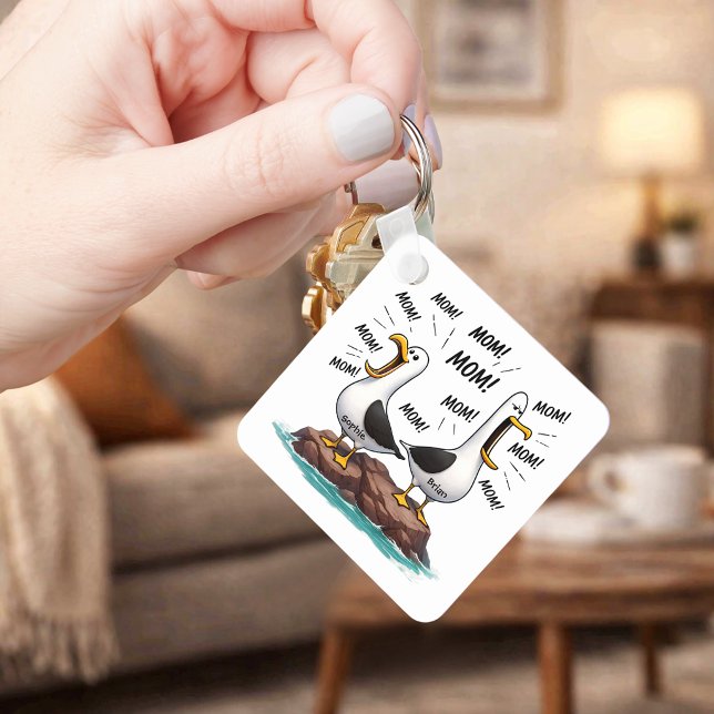 Seagull Mum Funny Personalised Key Ring (Creator Uploaded)