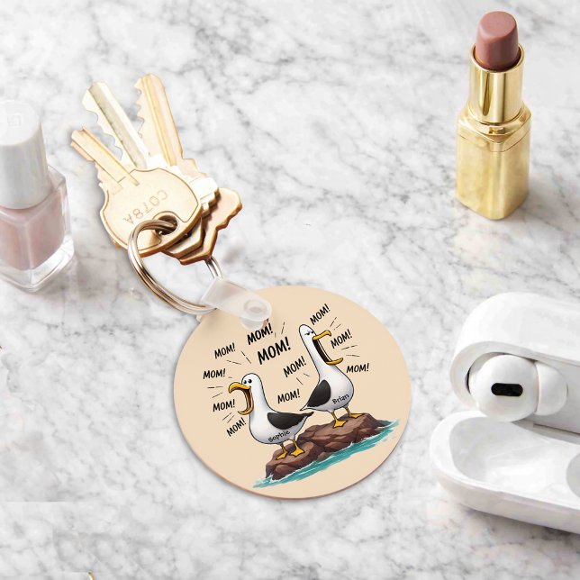 Seagull Mum Funny Personalised Key Ring (Creator Uploaded)