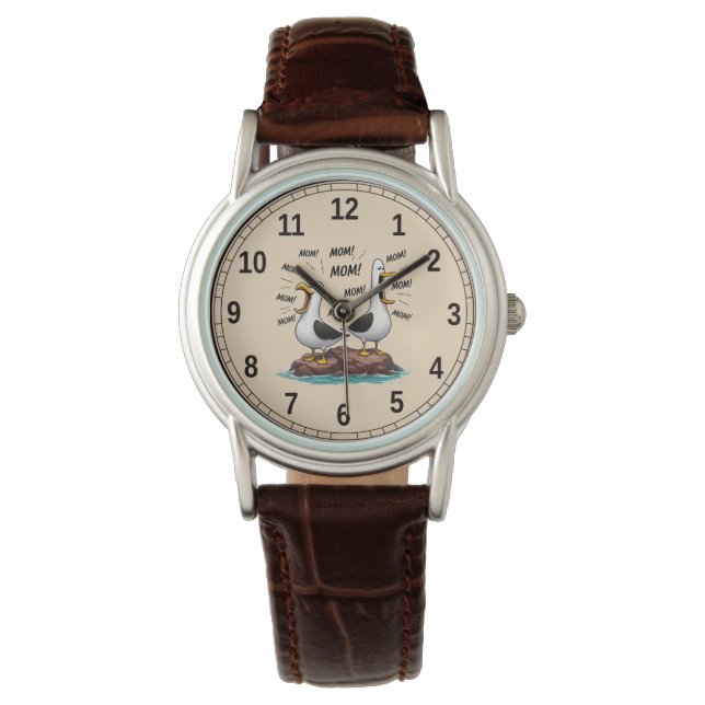 Seagull Mum Funny Personalised Watch (Front)