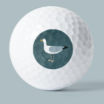 Seagull Nautical Golf Balls<br><div class="desc">A sassy seagull standing by the ocean. Perfect for those who love cheeky birds and the coast.  Original art by Nic Squirrell.</div>