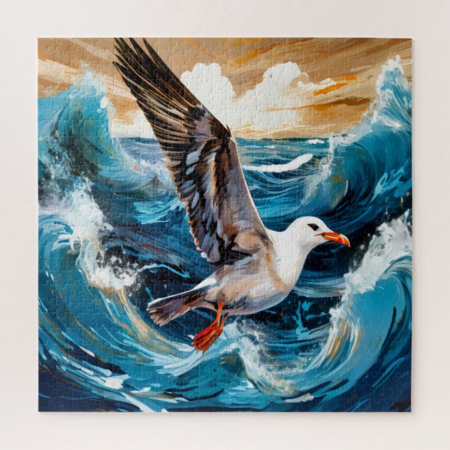 Seagull Ocean  Jigsaw Puzzle (Vertical)