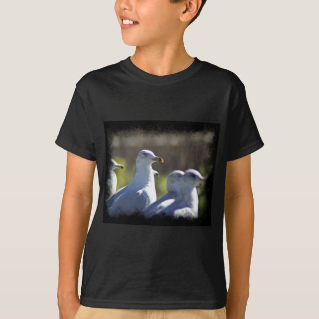 Seagull on a Rail T-Shirt (Front)