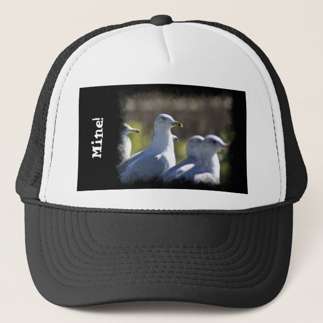 Seagull on a Rail Trucker Hat (Front)