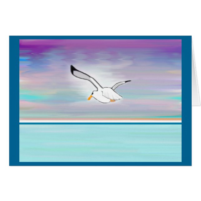 Seagull Over The Sea (Front Horizontal)