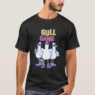 Seagull Party Gull Gang Seabird Board Harbour Alba T-Shirt